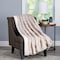 Hastings Home Faux Fur Throw Luxurious, Soft, Hypoallergenic Premium Fashion Blanket, 60"x70", Pearl White 579883NSS - alternate 1